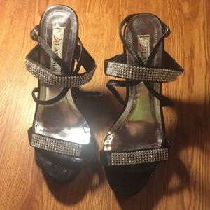 Black and Silver Heels